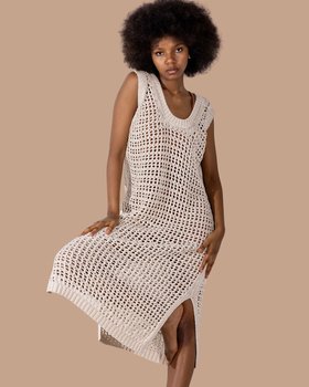 Abito Rete in Cotone e Lino