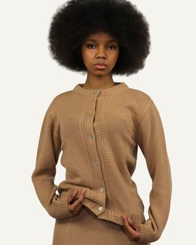 Giacchina Intreccio Donna in Pura Lana Merino Ultrafine