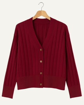 Cardigan Costa Over Donna in Pura Lana Merino Ultrafine