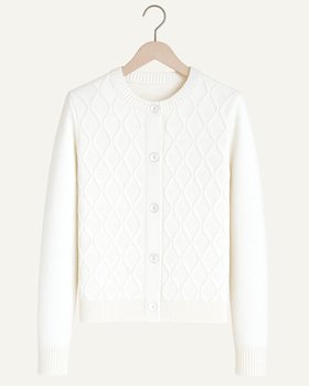 Giacca Punto Alveare Donna in Pura Lana Merino Ultrafine