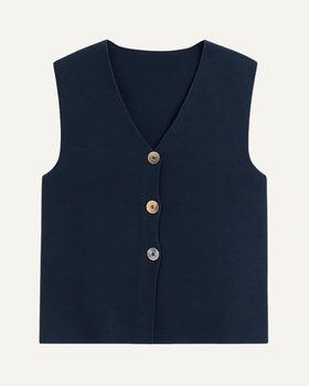 Gilet Bottoni Donna in Puro Cotone Pima