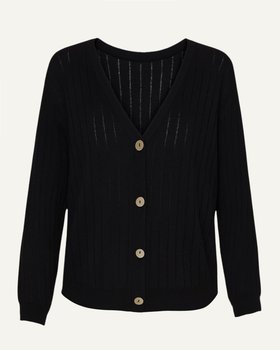 Cardigan Traforato Donna in Puro Cotone e Puro Lino