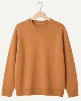 Maglia Girocollo Over Donna in Pura Lana Merinos Extrafine