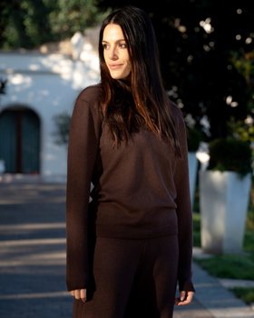 Maglia Girocollo Donna in Pura Lana Merinos Ultrafine
