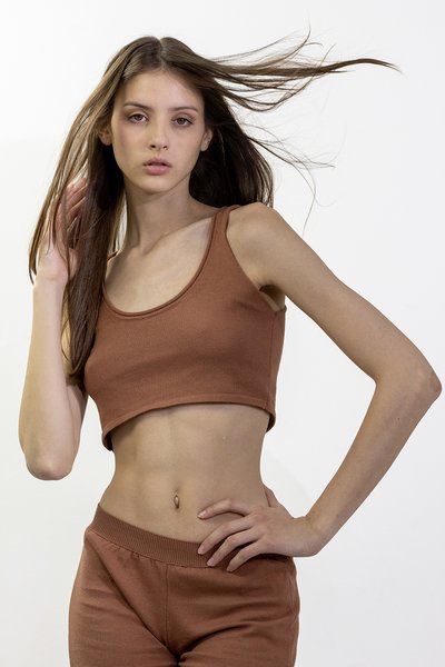 Top basico per sotto abito in cotone bio donna