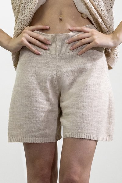 Short in cotone e lino