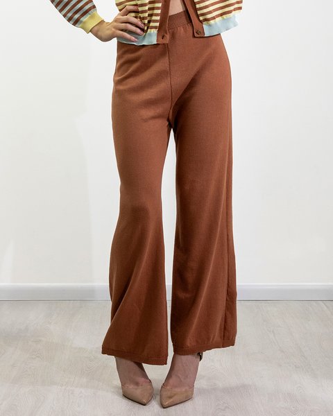 Pantalone lungo basic in cotone bio donna