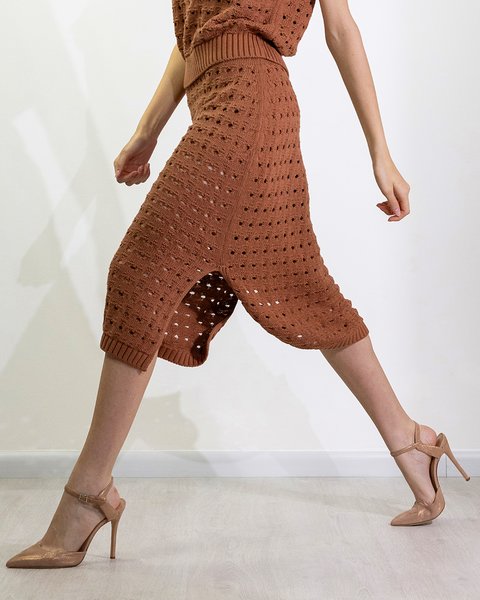 Gonna réseau in cotone bio donna