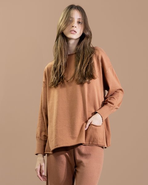 Maglia over in cotone bio donna