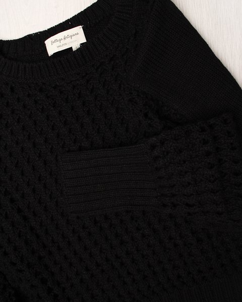 Maglia rete in cotone e lino