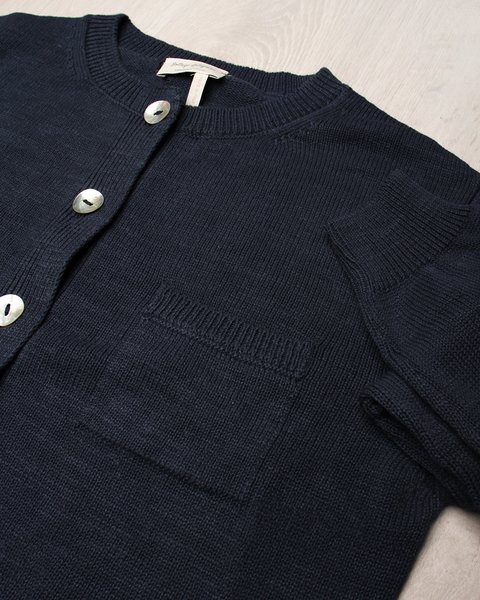 Giacca in maglia in cotone e lino donna