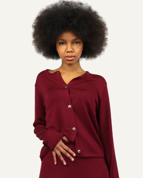 Giacca coreana donna in pura lana merino - amelia