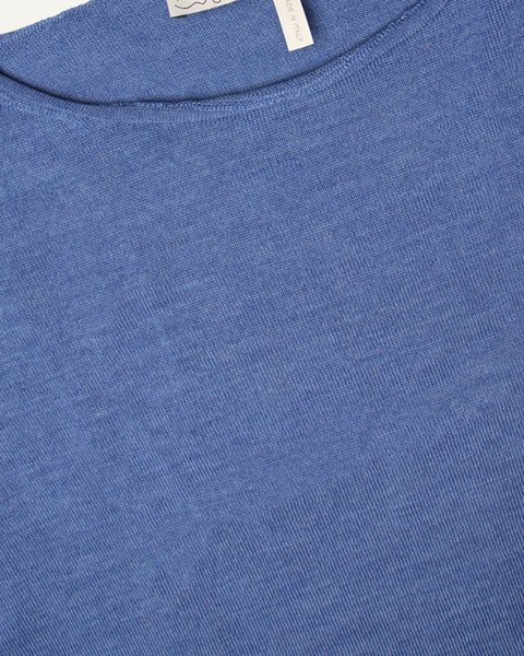 Maglia scollo a barchetta donna in pura lana merino - luna