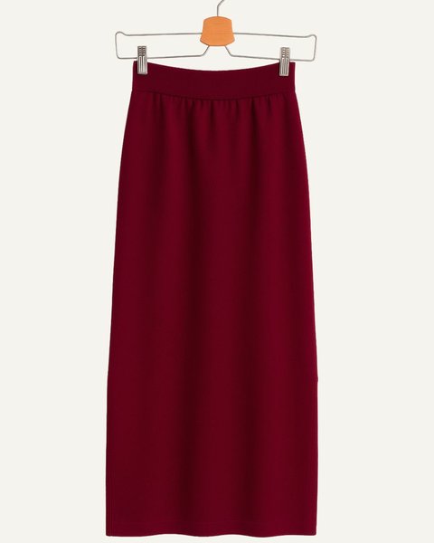 Gonna basica donna in pura lana merino - nora