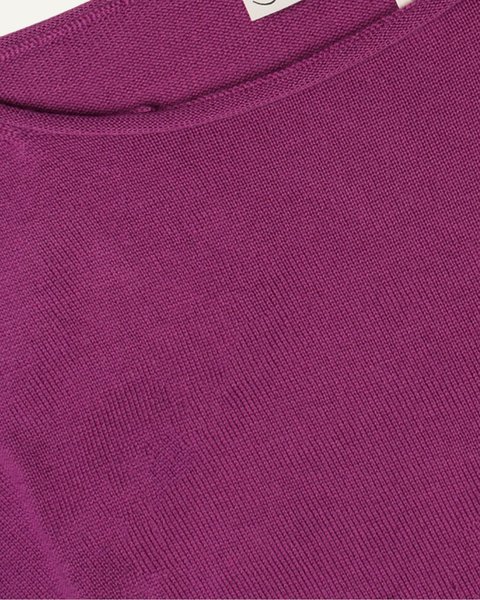 Maglia scollo a barchetta donna in pura lana merino - luna