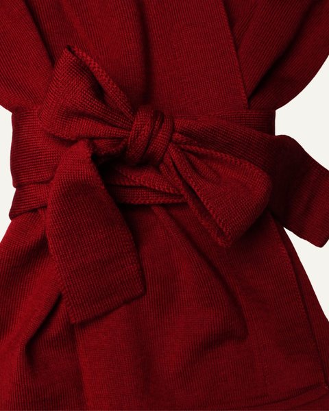 Cardigan donna incrociato in pura lana merinos - clara