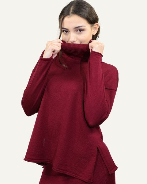 Dolcevita over donna in pura lana merino - olivia