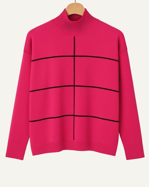 Dolcevita quadri donna in pura lana merino