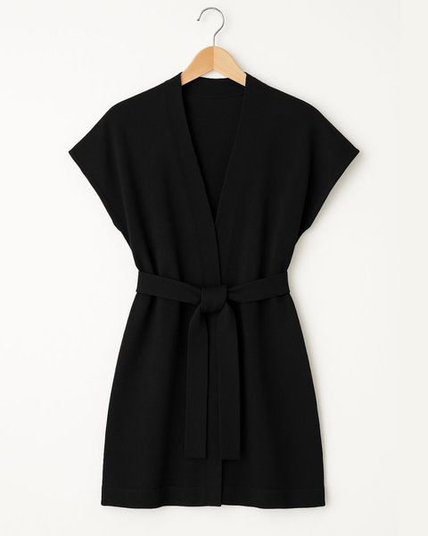 Gilet donna lungo in pura lana merino - adele