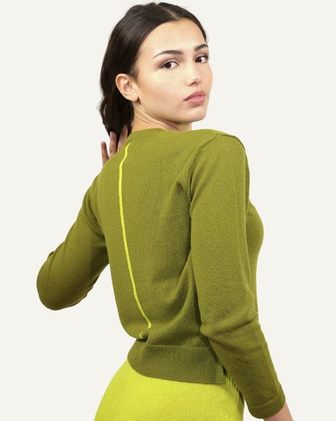Maglia intarsio donna pura lana merino ultrafine