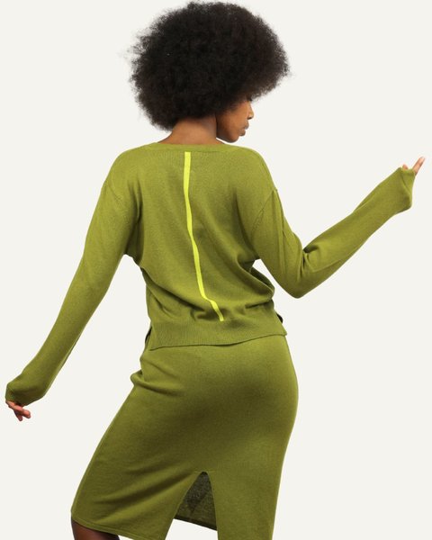 Giacchina intarsio donna pura lana merino ultrafine