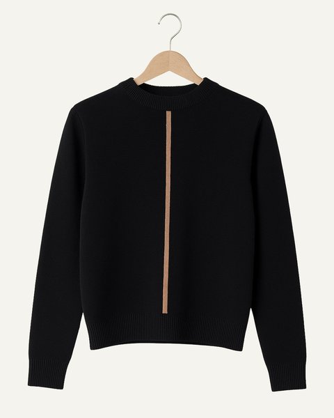 Maglia intarsio donna pura lana merino ultrafine