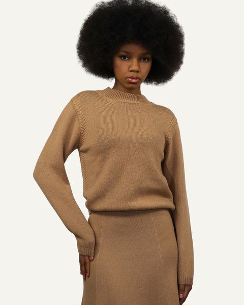 Girocollo over donna in pura lana merino ultrafine