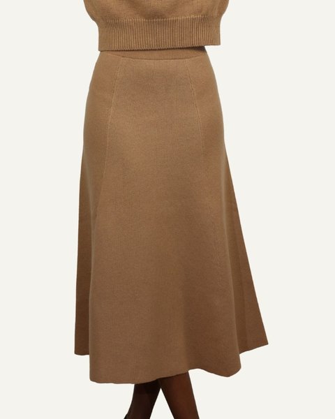 Gonna svasata donna in pura lana merino ultrafine