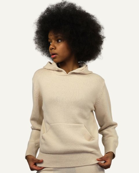 Maglia felpa home donna in pura lana merino ultrafine