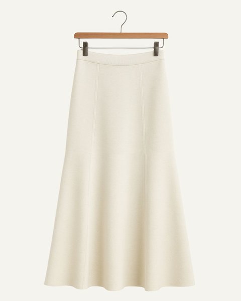Gonna svasata donna in pura lana merino ultrafine