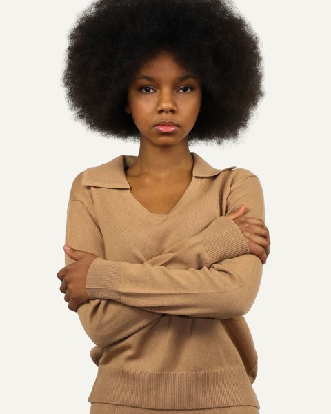 Polo donna in pura lana merino ultrafine