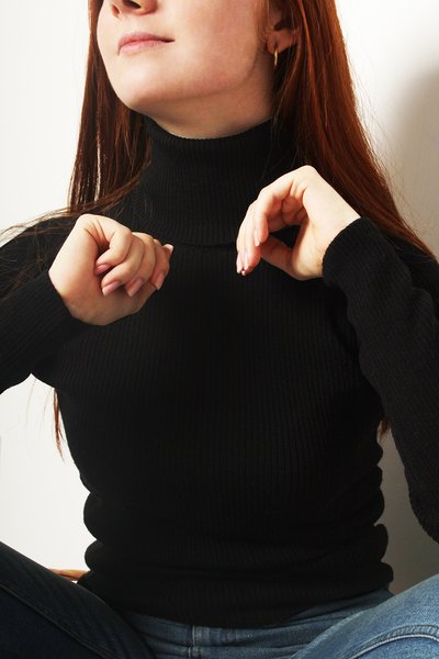 Maglia dolcevita in lana e seta