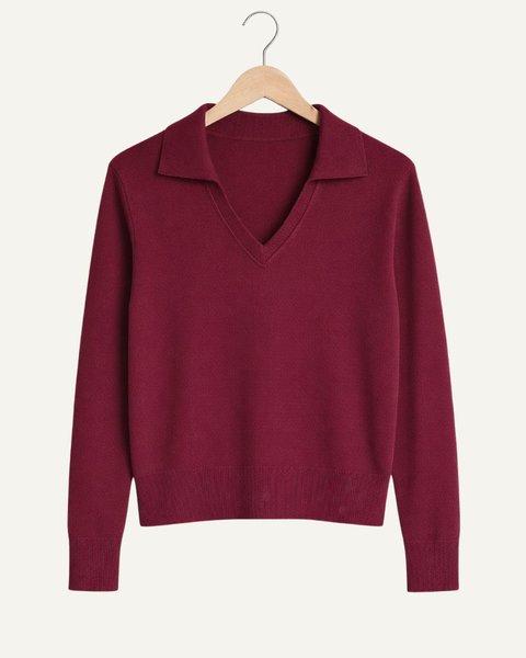 Polo donna in pura lana merino ultrafine