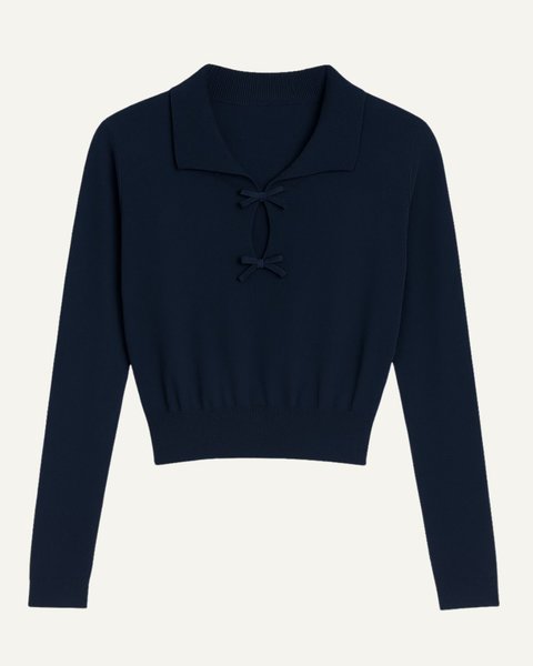 Maglia fiocchi donna in puro cotone pima