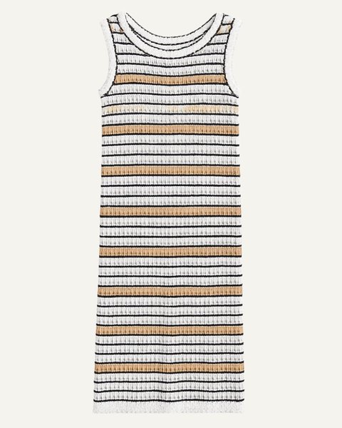 Abito in maglia traforato donna in puro cotone pima