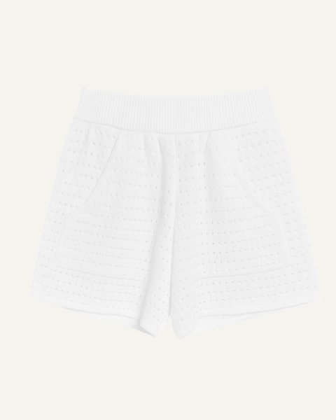 Pantaloncino traforato donna in puro cotone pima