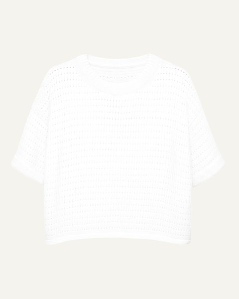 Maglia over traforata donna in puro cotone pima