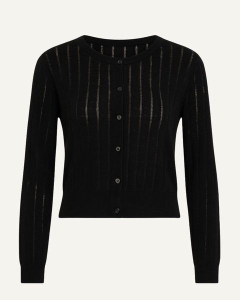 Giacchina traforata donna in puro cotone e puro lino