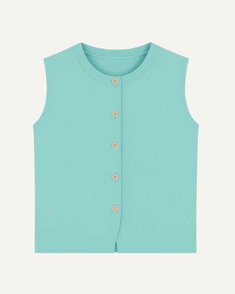 Gilet bottoni donna in viscosa ecosostenibile