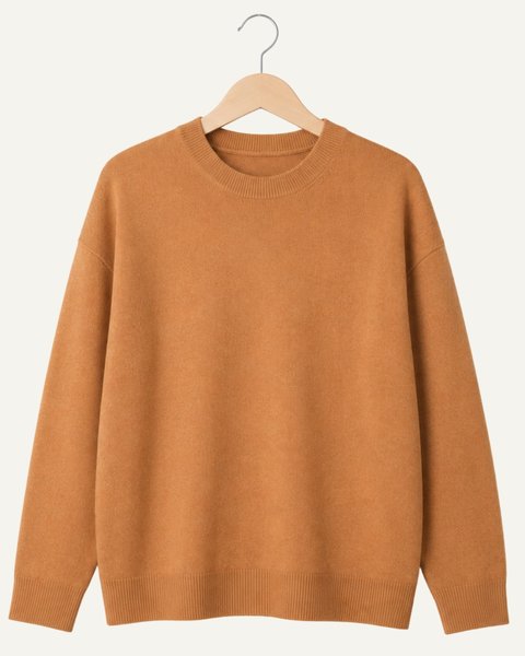 Maglia girocollo over donna in pura lana merinos extrafine