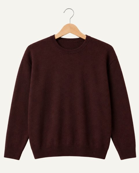 Maglia girocollo donna in pura lana merinos ultrafine