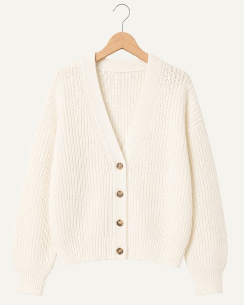 Cardigan donna in maglia inglese e lana merinos ultrafine