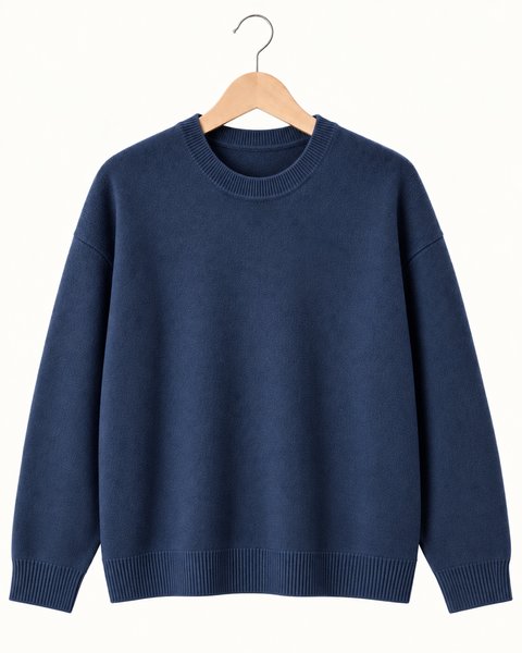 Maglia girocollo donna in pura lana merinos ultrafine