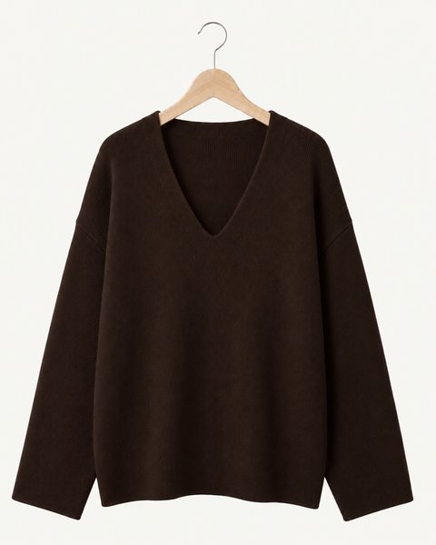 Maglia scollo a v donna in pura lana merinos ultrafine