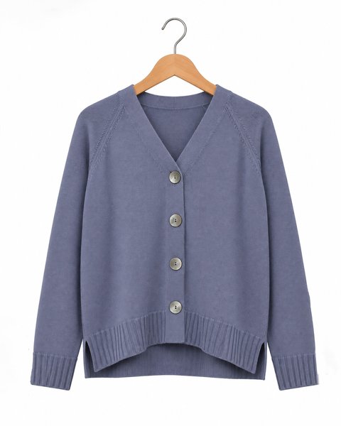 Cardigan boxy donna in pura lana merinos extrafine