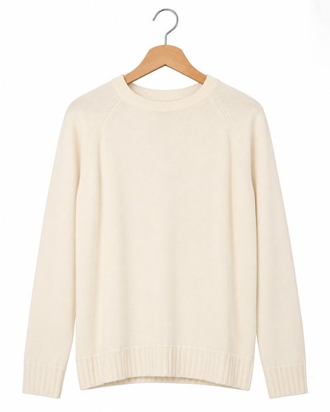 Maglia girocollo boxy donna in pura lana merinos extrafine